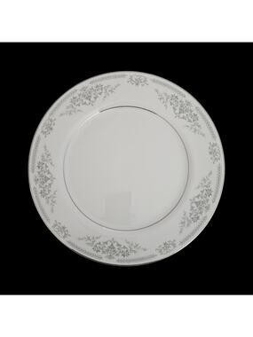 Rose China Brenda 3801 Dinner Plates Set of 2 Gray Floral Japan